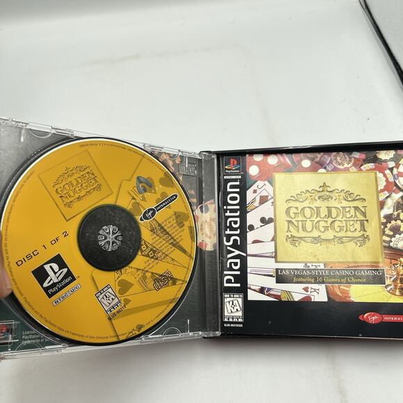 Golden Nugget PS1 Complete In Box Casino Game - Picture 7 of 8